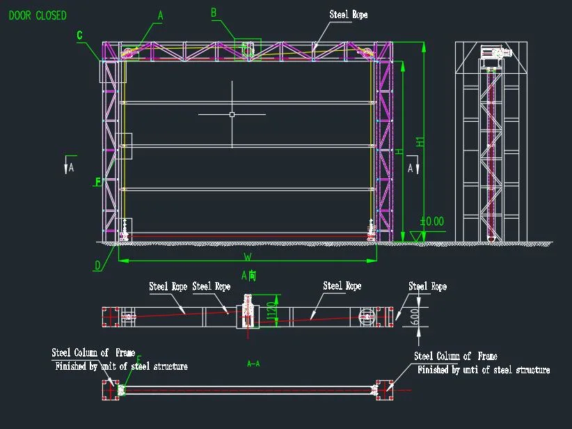 Industrial Automatic Heavy Duty Security Flexible PVC Fabric Huge Folding Stacking Roll up Mega Hangar Door for Shipyard, Aviation Airport, Blasting Room